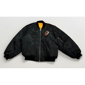 Vintage Corvette Club UK Racing Bomber Jacket XL Flyers Chevrolet Rare